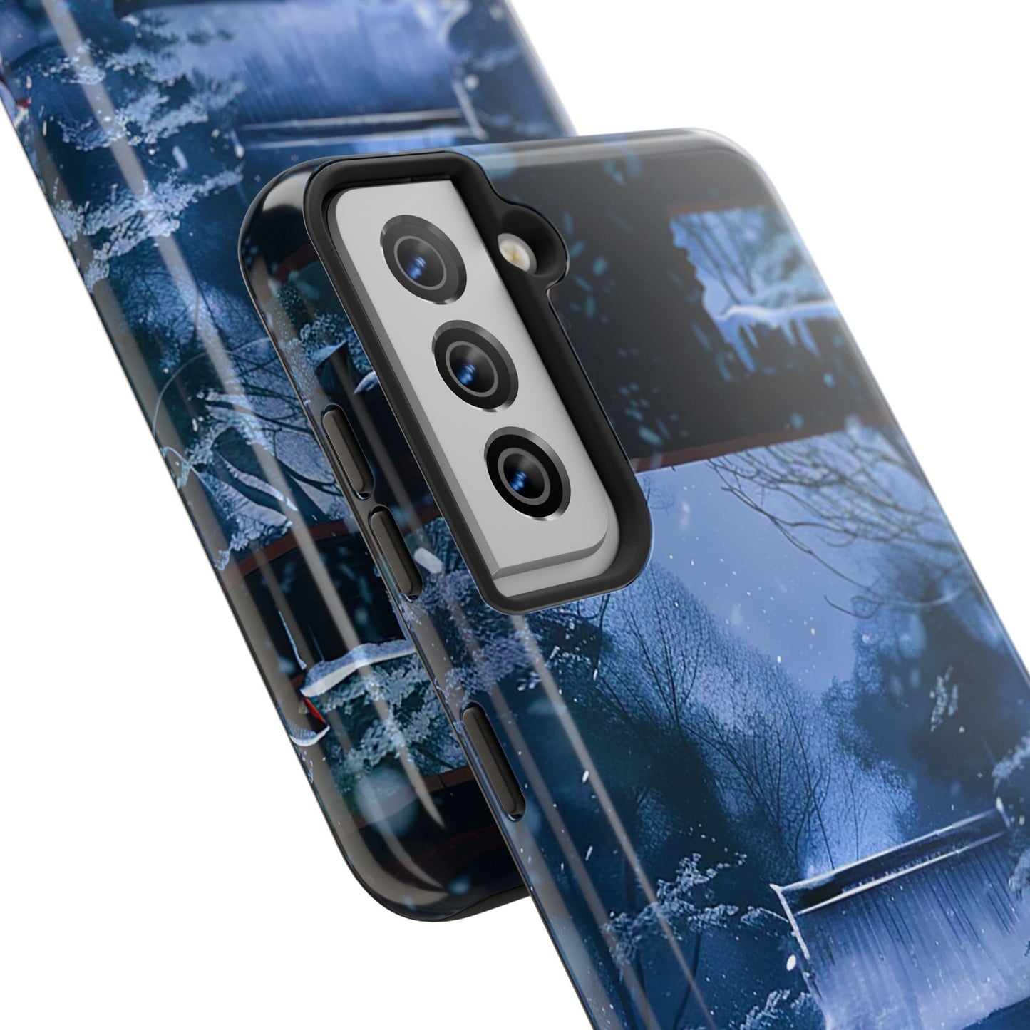 Japanese Snowy Shinto Shrine Girl Tough Phone Cases iPhone Android