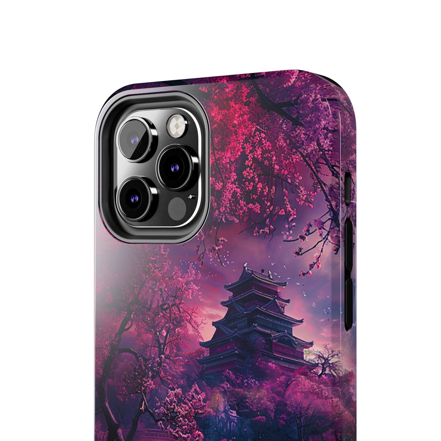 Japanese Cherry Blossum Castle Tough Phone Case iPhone Android