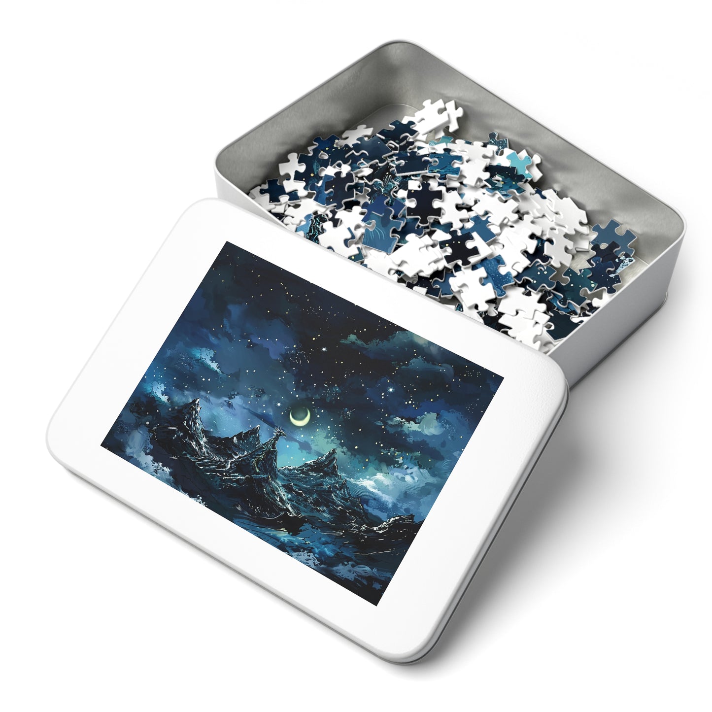 Fantasy Snowy Mountain Dragon Jigsaw Puzzle (30, 110, 252, 500,1000-Piece)