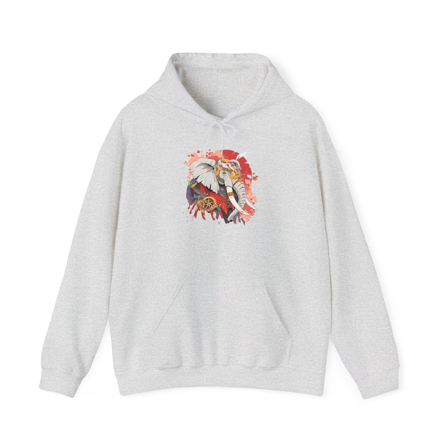 Steampunk Japanese Flowers Elephant Unisex Heavy Blend™ Hooded Sweatshirt