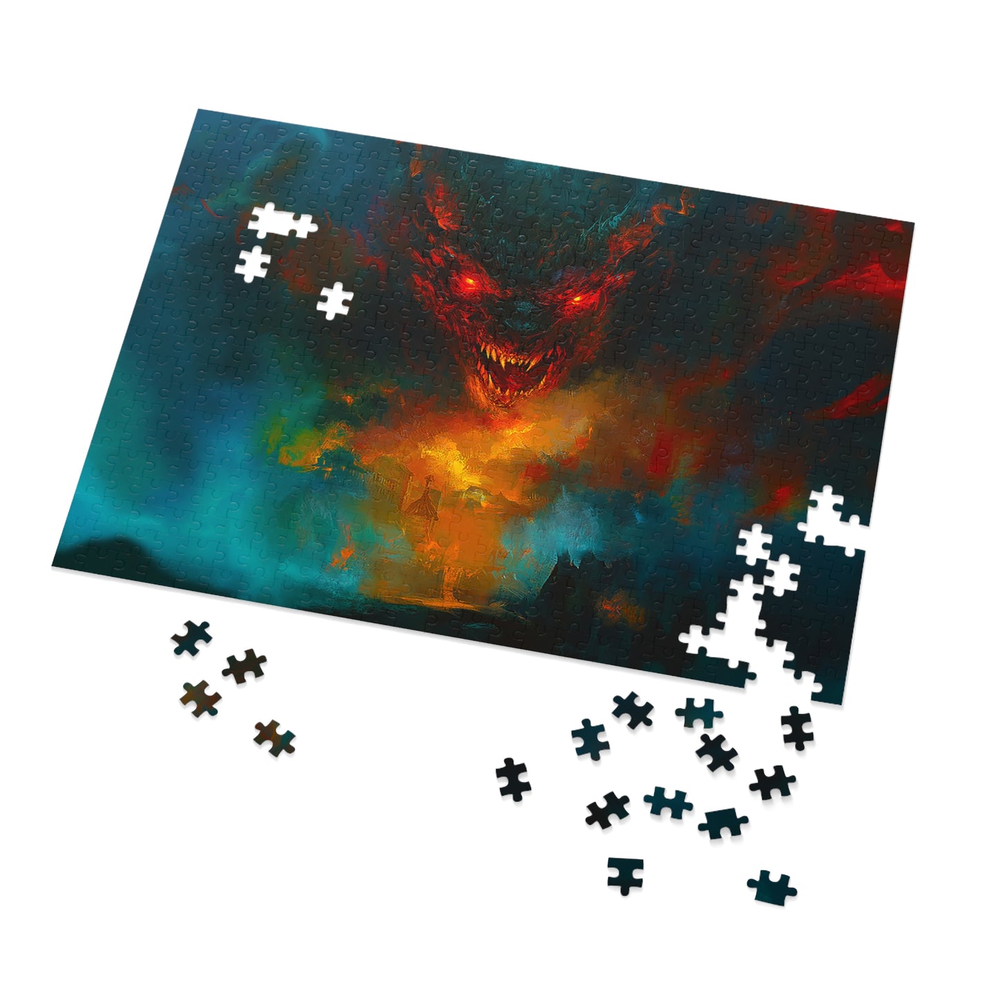 Scary Demon Horror Theme Jigsaw Puzzle (30, 110, 252, 500,1000-Piece)