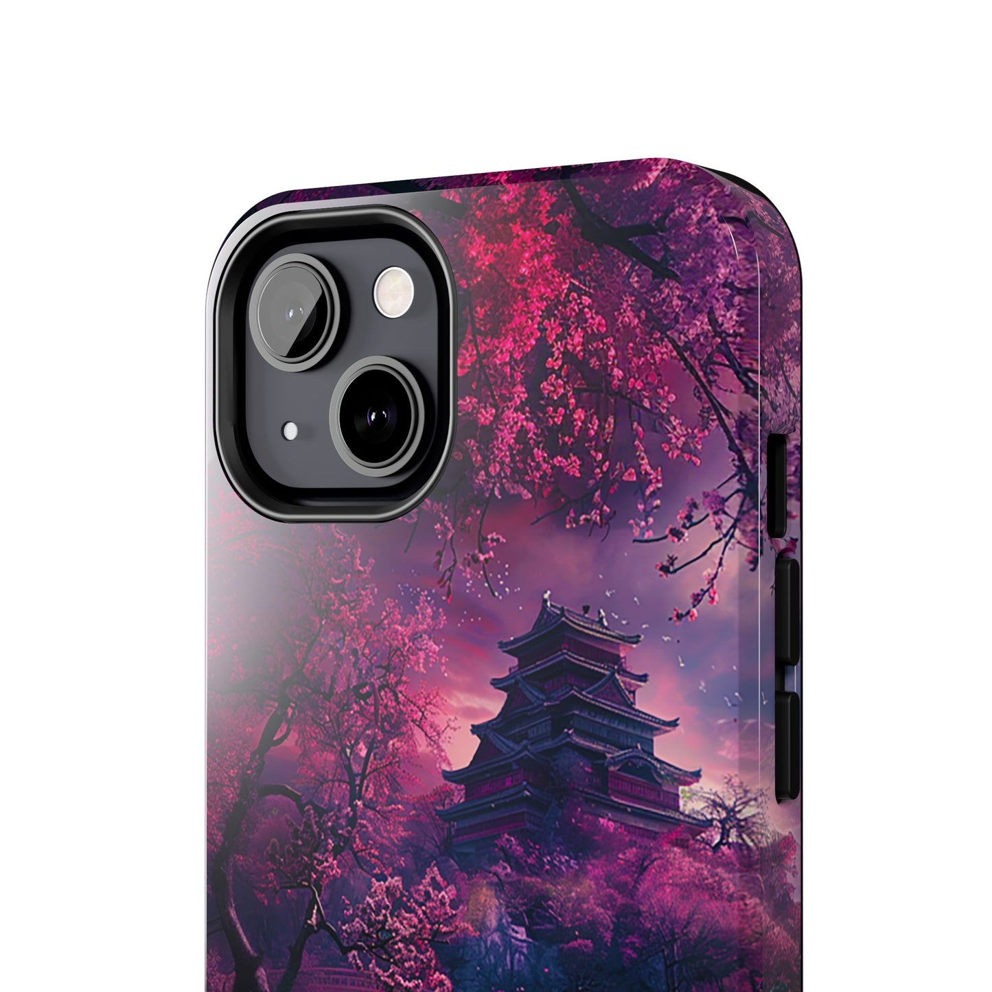 Japanese Cherry Blossum Castle Tough Phone Case iPhone Android