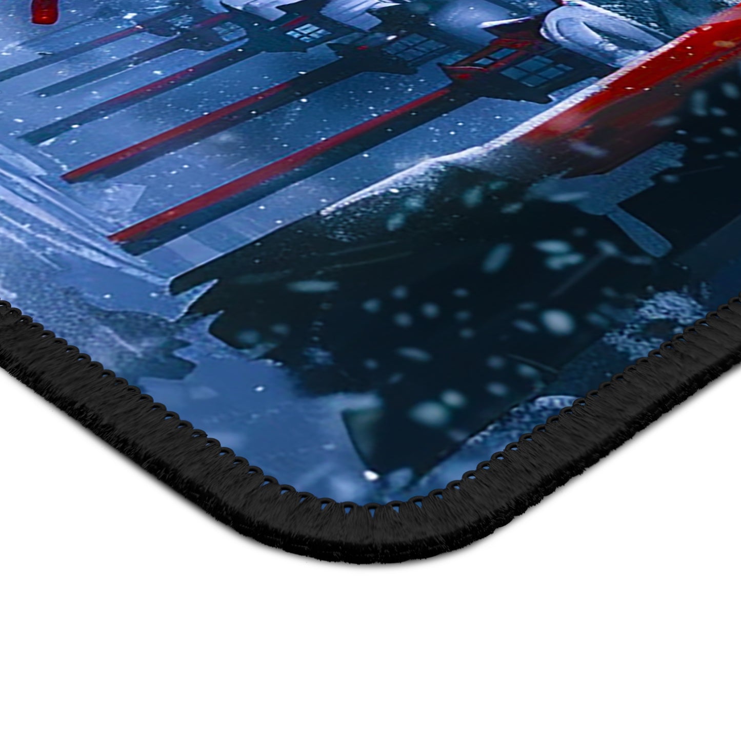 Japanese Snowy Shinto Shrine Girl Gaming Mouse Pad