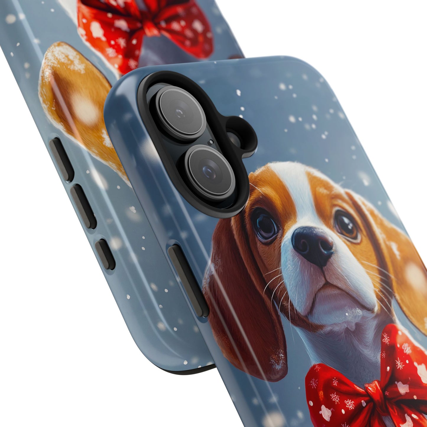 Snowy Cute Christmas Beagle Tough Phone Cases