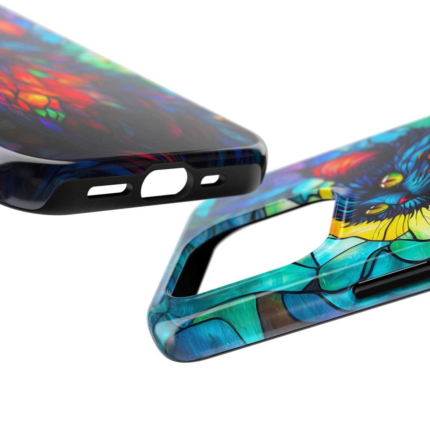 Stained Glass Cat Tough Phone Cases