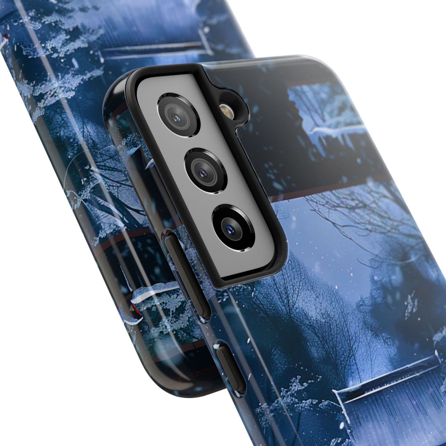Japanese Snowy Shinto Shrine Girl Tough Phone Cases iPhone Android
