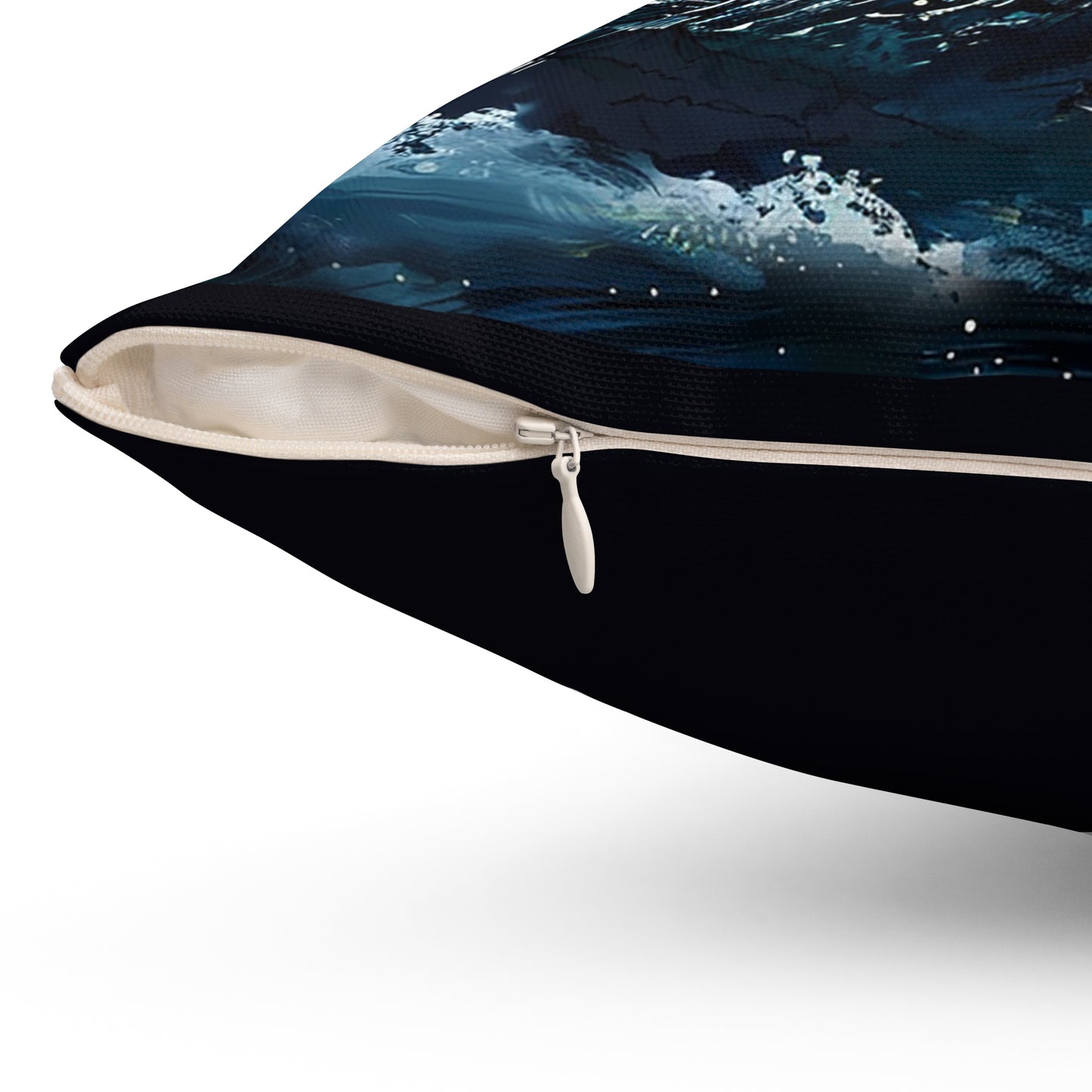 Fantasy Snowy Mountain Dragon Square Polyester Square Pillow