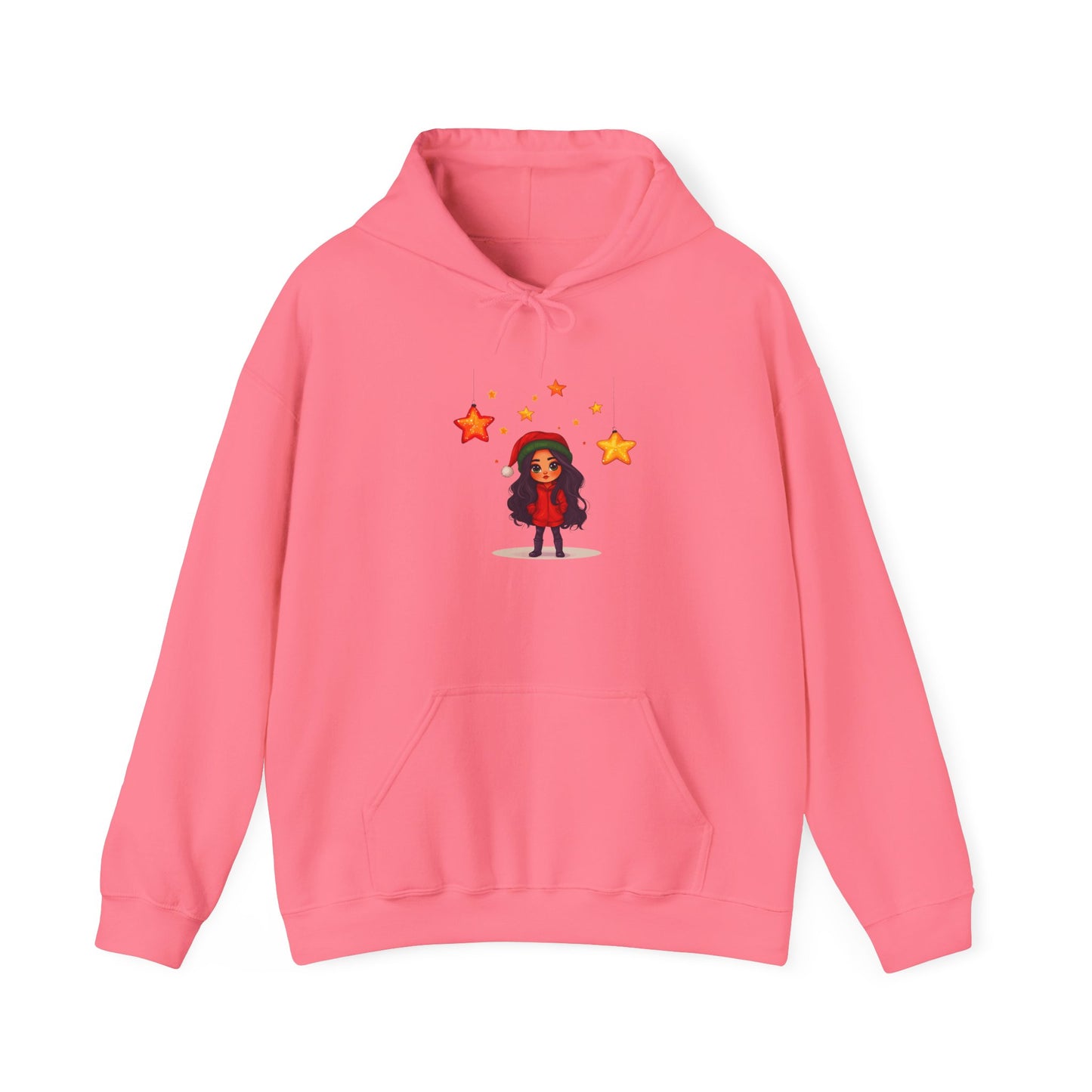 Cute Christmas Starry Ornaments Girl Unisex Heavy Blend™ Hooded Sweatshirt