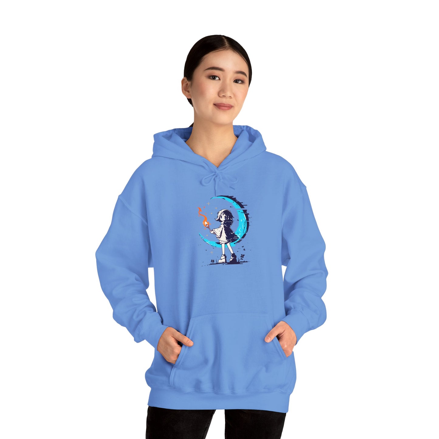 Fantasy Moon Girl Torchbearer Unisex Heavy Blend™ Hooded Sweatshirt