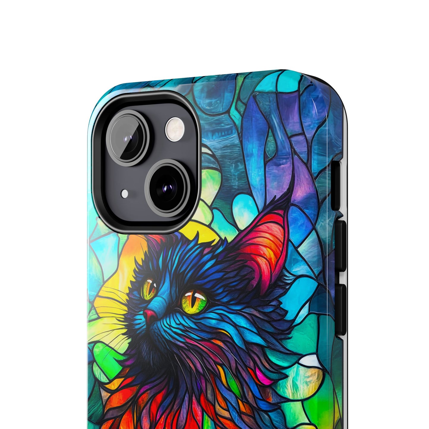 Stained Glass Cat Tough Phone Cases