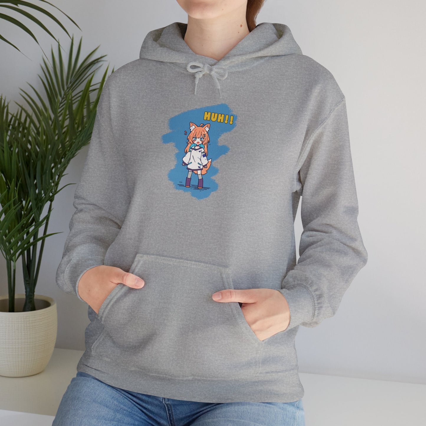 Sweet Fox Girl Huh!! Unisex - Heavy Blend⢠Hooded Sweatshirt - Vibrant Anime Style - Cute and Funny Design