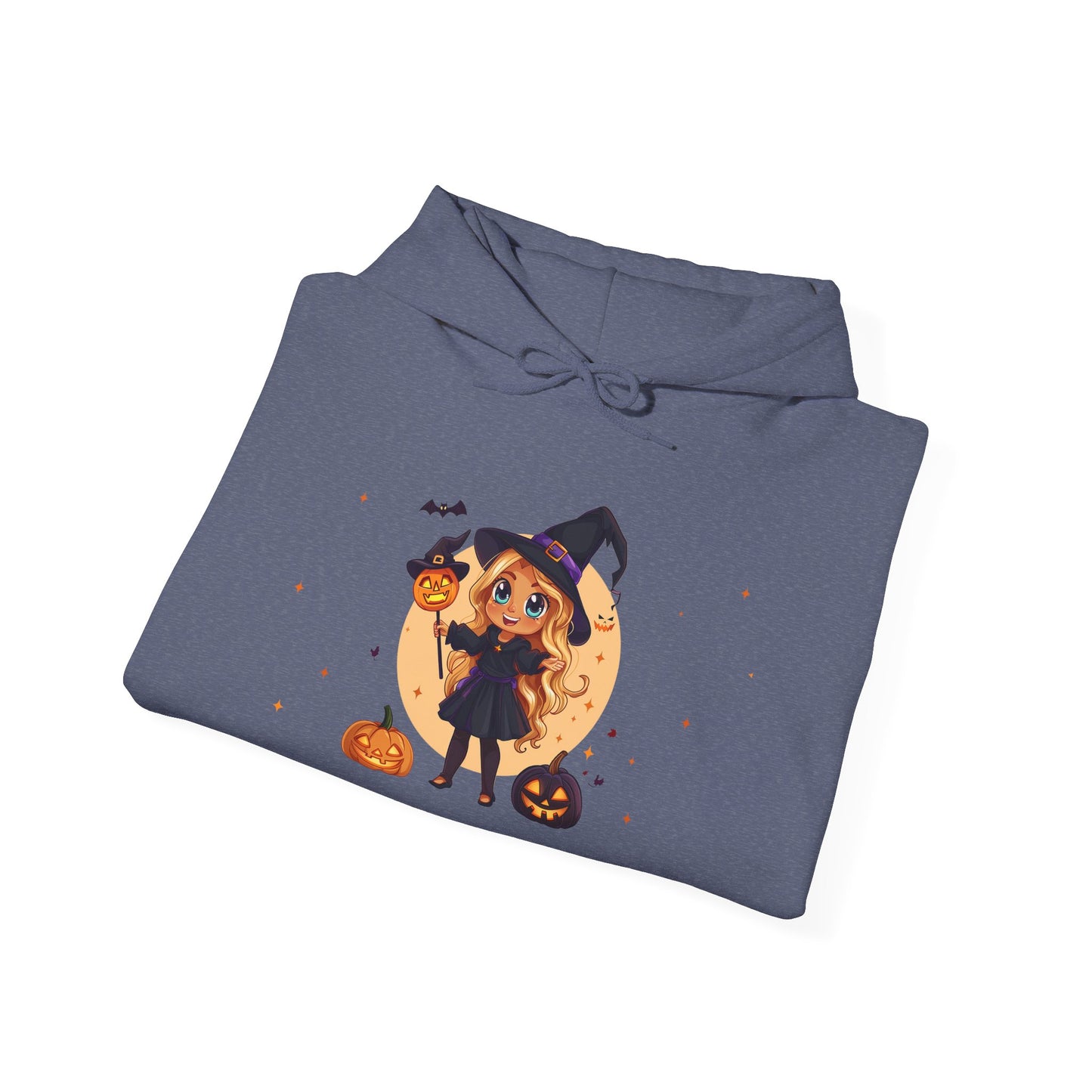 Cute Halloween Magician Girl Unisex Heavy Blend™ Hooded Sweatshirt