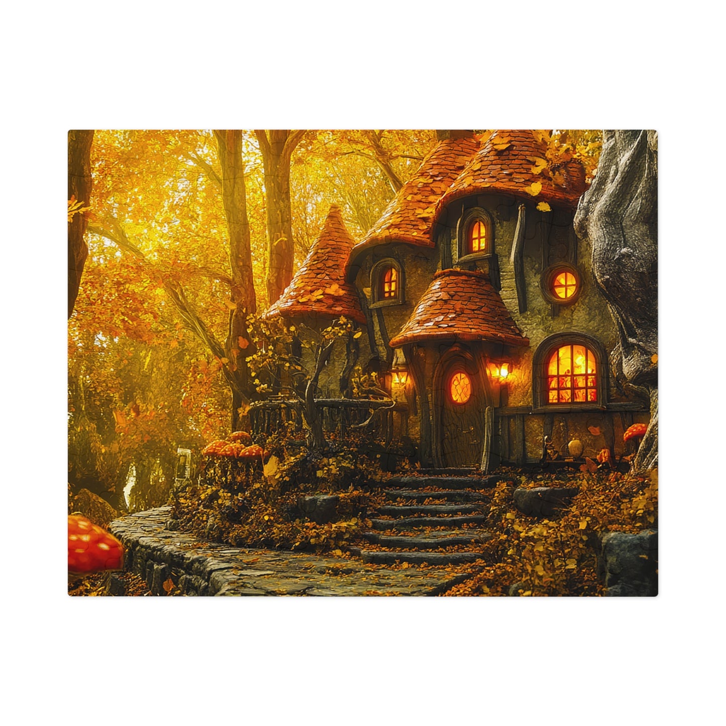Autumn Forest Fantasy Inn Jigsaw Puzzle (30, 110, 252, 500,1000-Piece)