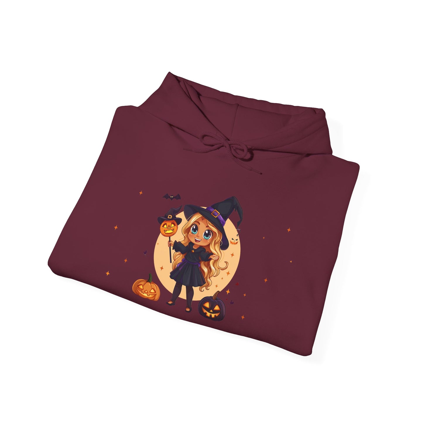 Cute Halloween Magician Girl Unisex Heavy Blend™ Hooded Sweatshirt