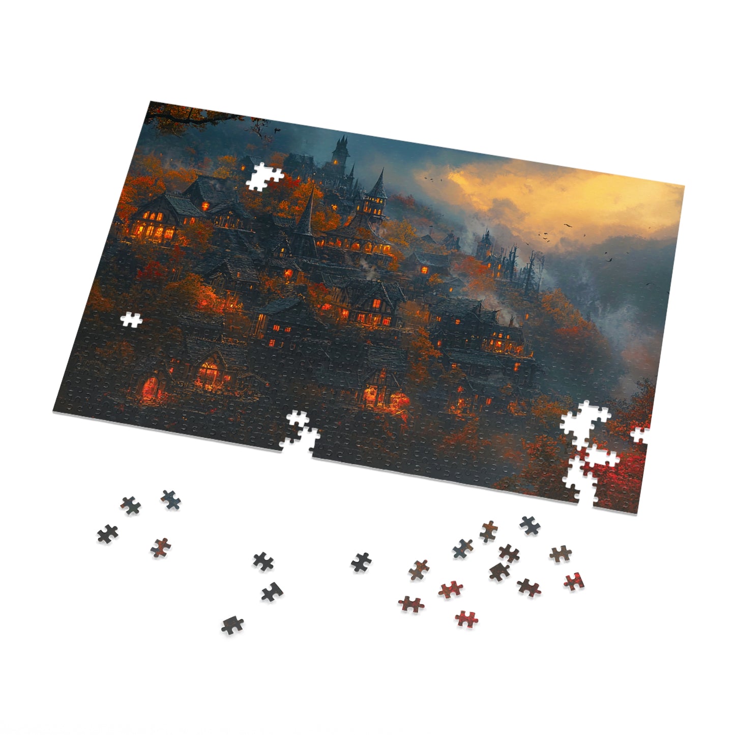 Autumn Fantasy Village Jigsaw Puzzle (30, 110, 252, 500,1000-Piece)