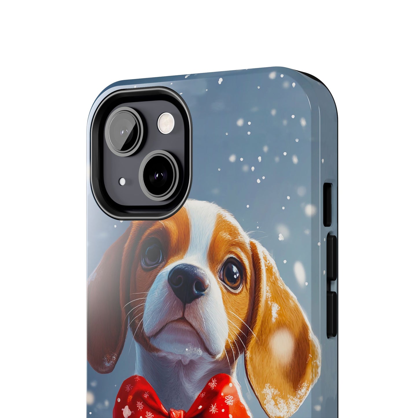 Snowy Cute Christmas Beagle Tough Phone Cases