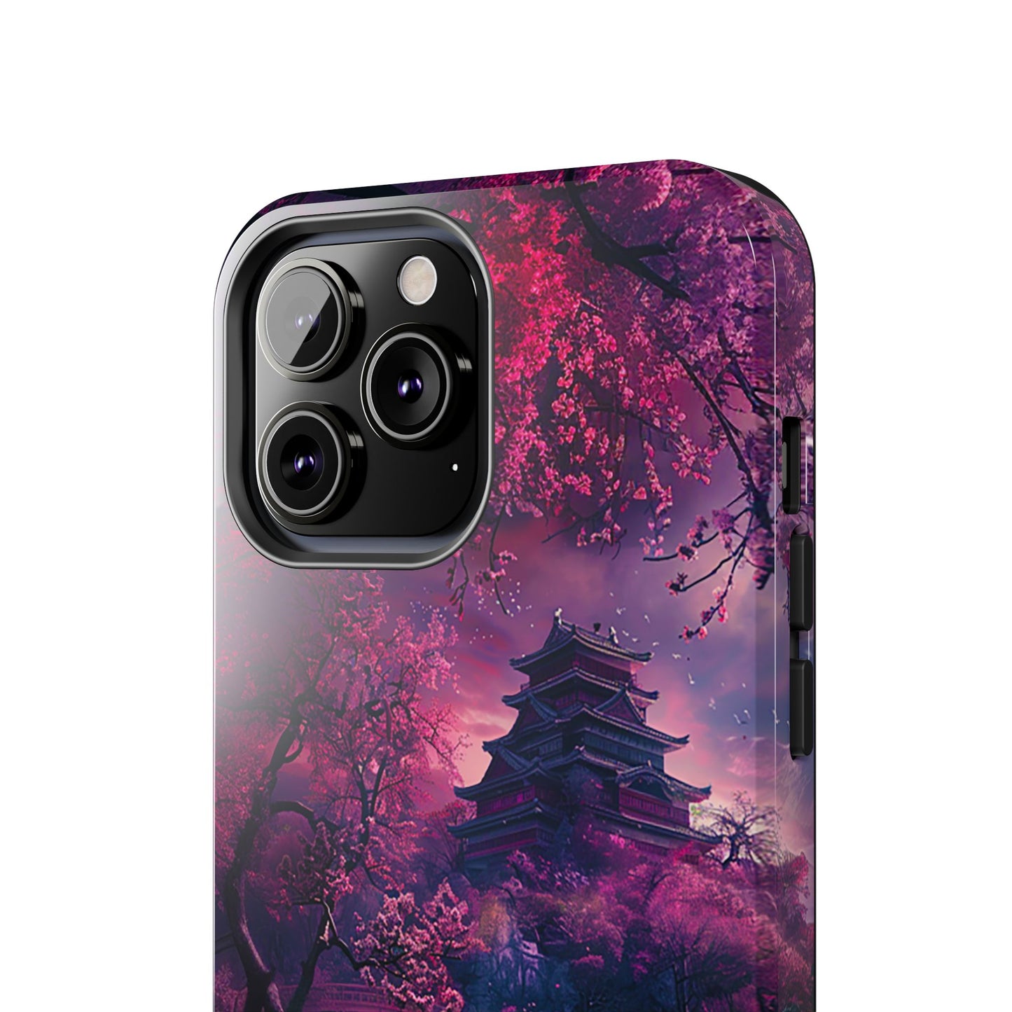Japanese Cherry Blossum Castle Tough Phone Case iPhone Android