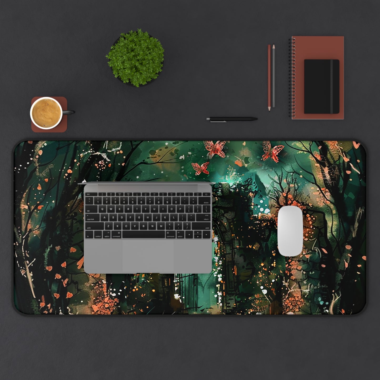 Lonely Ancient Fantasy Gate Desk Mat