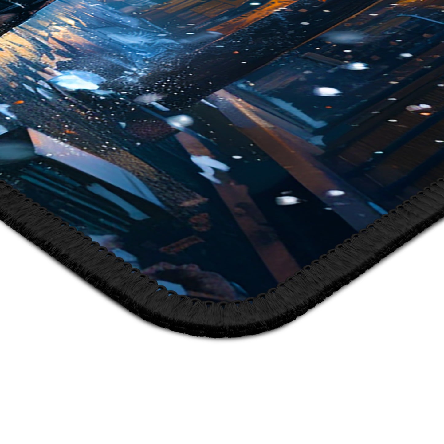 Snowy Japanese Village Gaming Mouse Pad