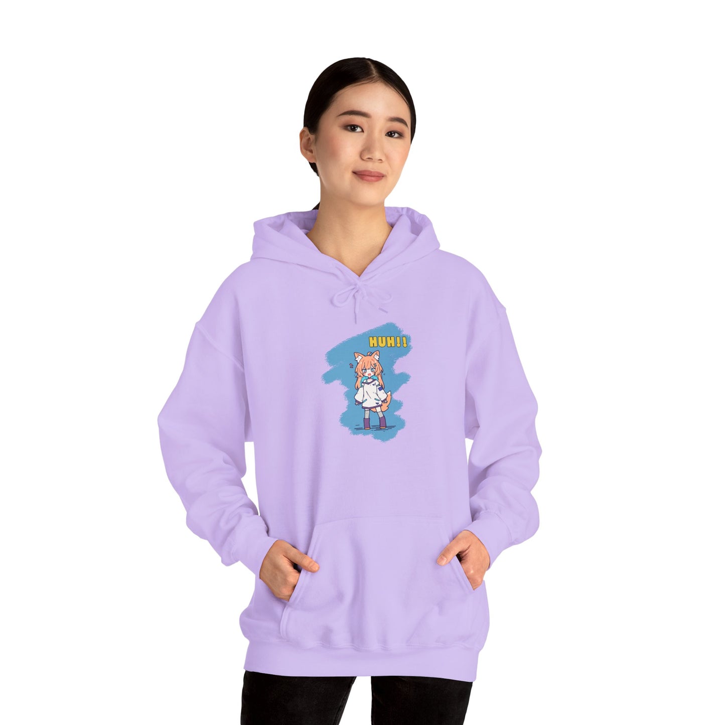 Sweet Fox Girl Huh!! Unisex - Heavy Blend⢠Hooded Sweatshirt - Vibrant Anime Style - Cute and Funny Design