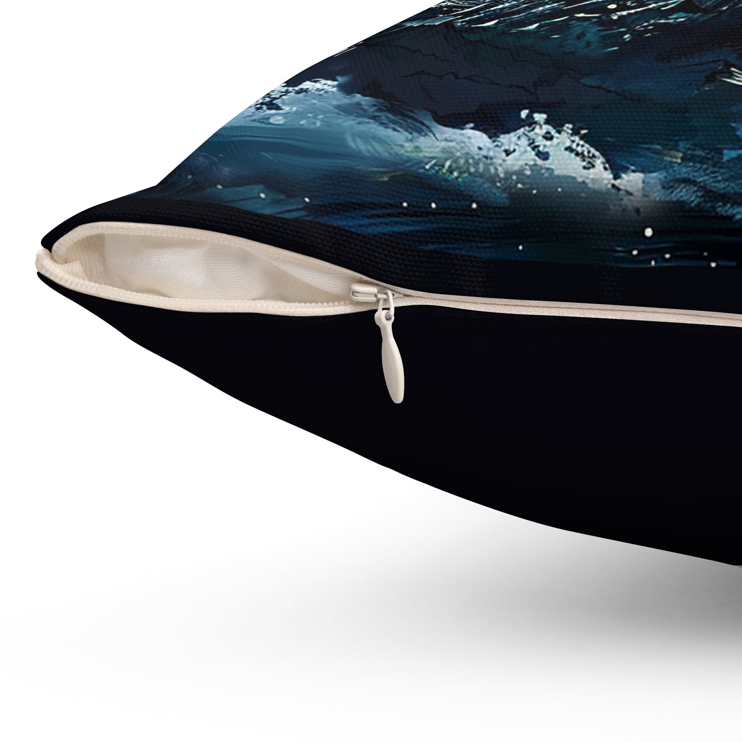 Fantasy Snowy Mountain Dragon Square Polyester Square Pillow