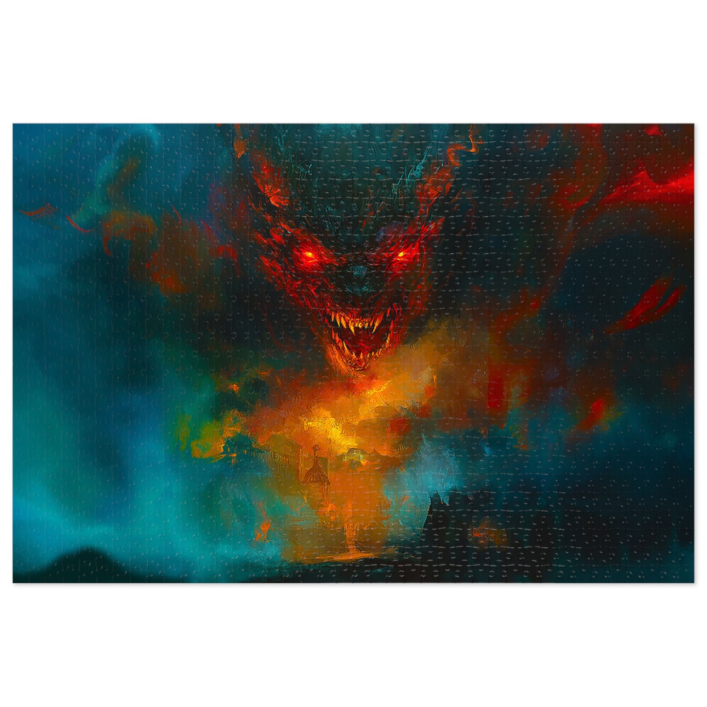 Scary Demon Horror Theme Jigsaw Puzzle (30, 110, 252, 500,1000-Piece)