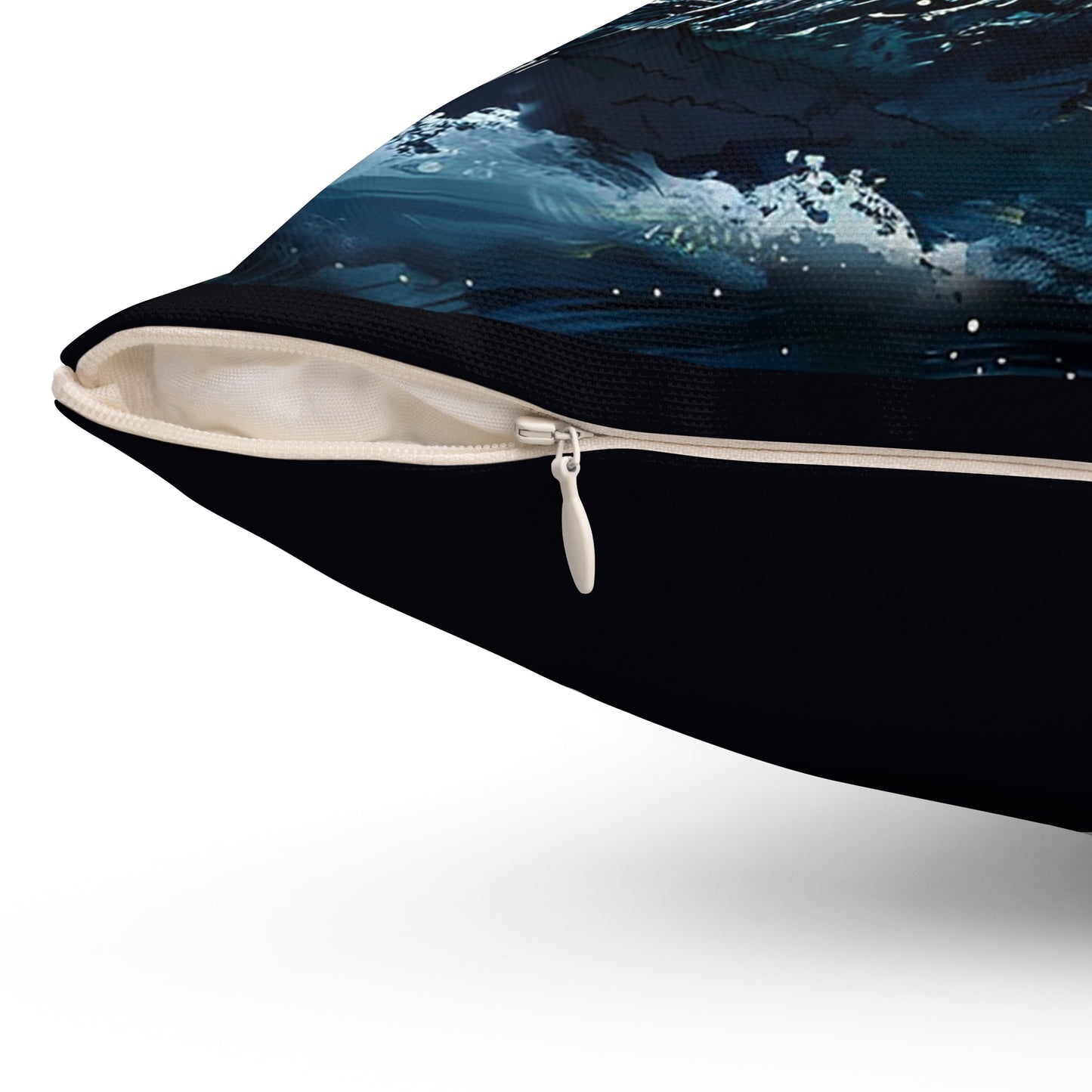Fantasy Snowy Mountain Dragon Square Polyester Square Pillow