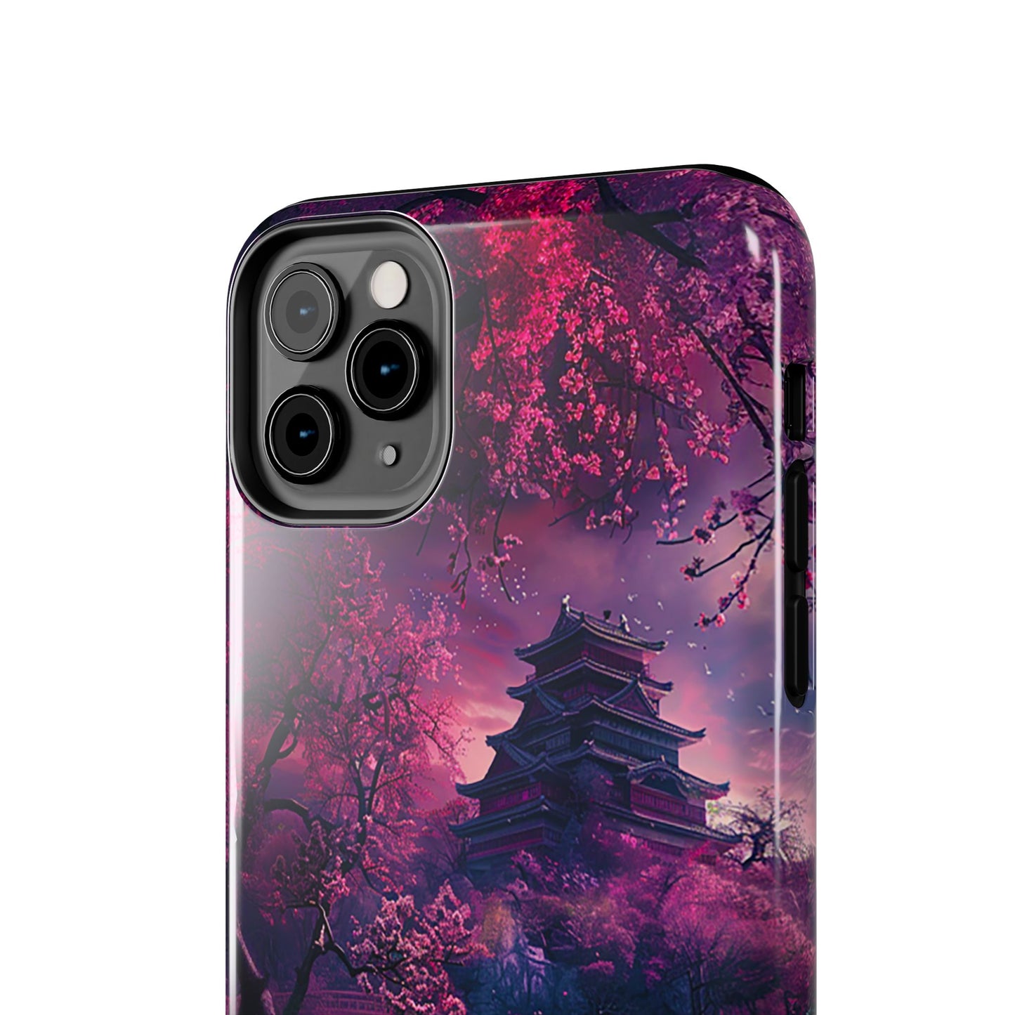 Japanese Cherry Blossum Castle Tough Phone Case iPhone Android