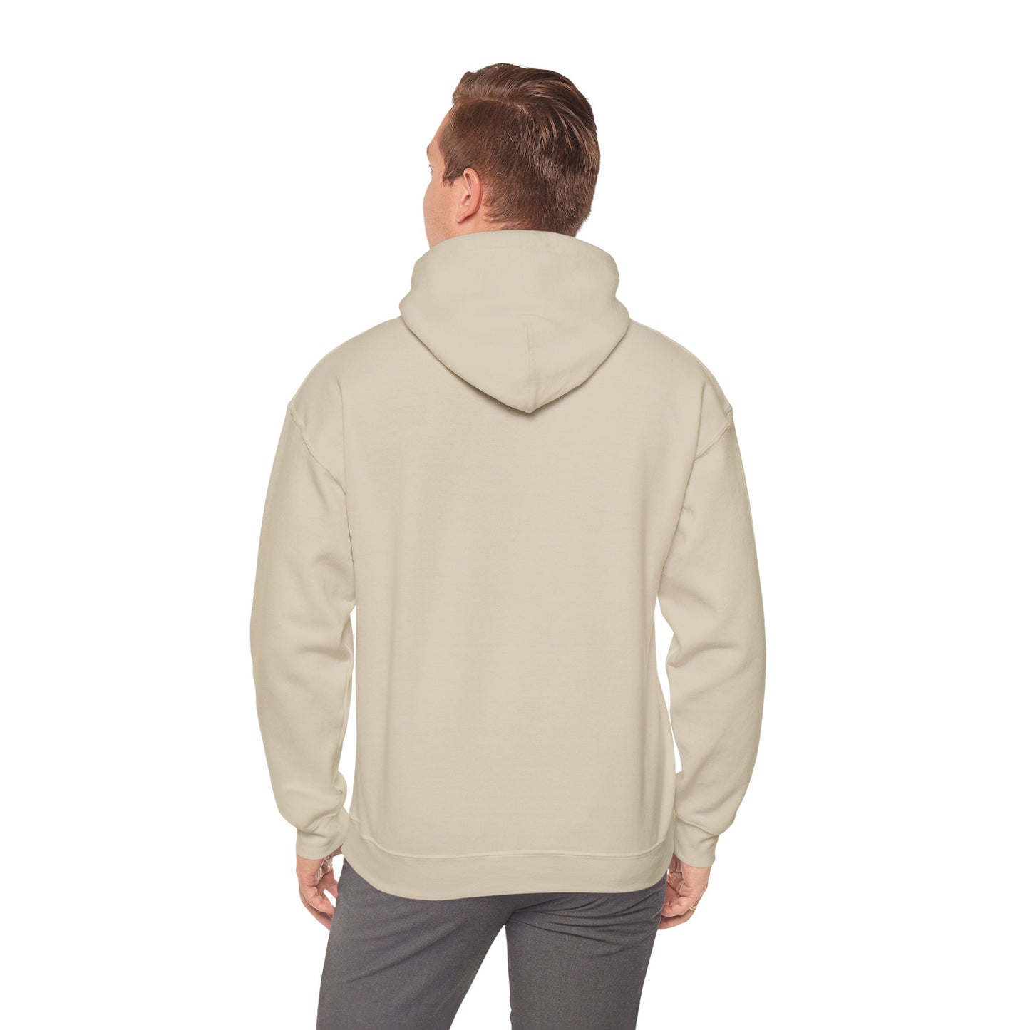 Anime Summer-Themed Unisex Heavy Blendâ„¢ Hooded Sweatshirt with Art of Girl & Coconut Tree under a Shooting Star - Warm Tropical Vibes