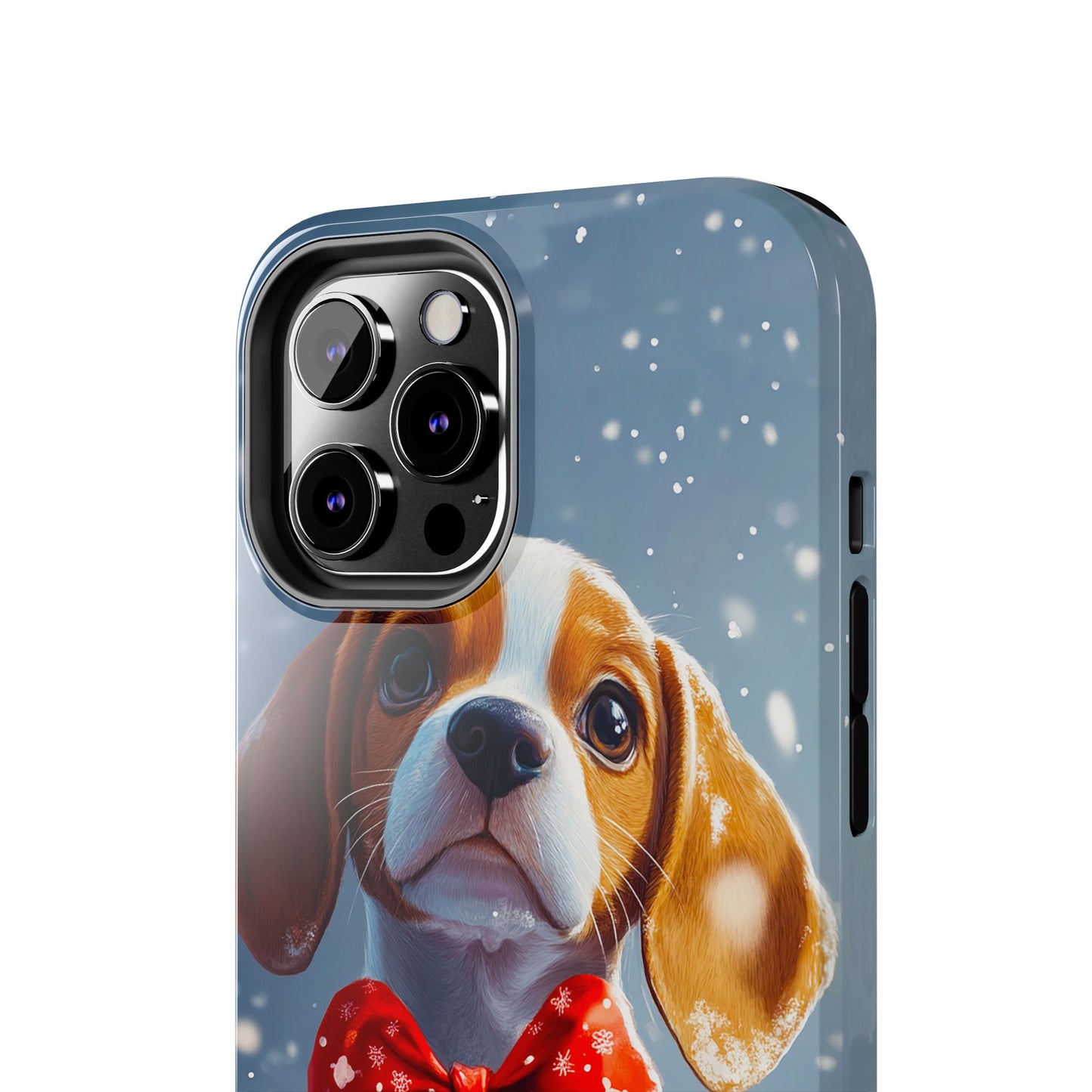 Snowy Cute Christmas Beagle Tough Phone Cases