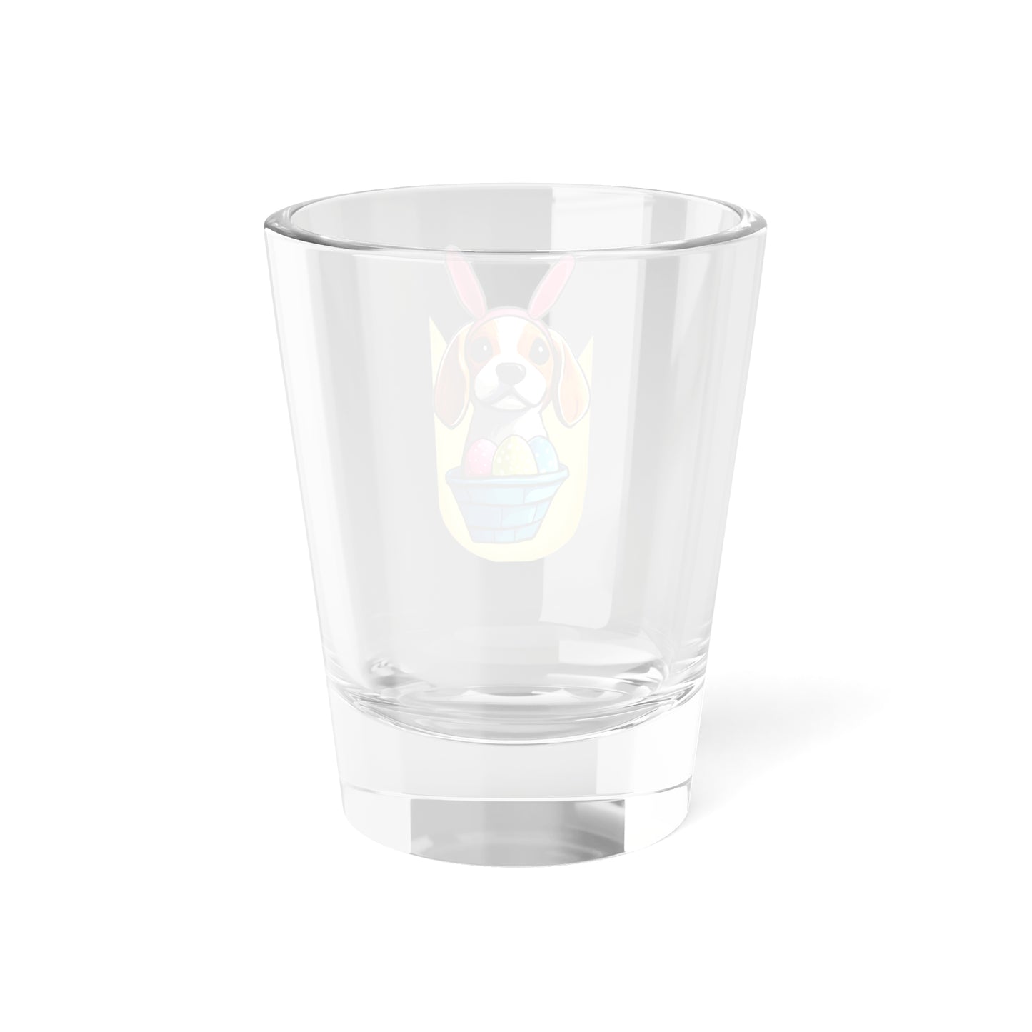 Adorable Bunny Ear Beagle Shot Glass, 1.5oz - Cute Easter Basket Spring Design