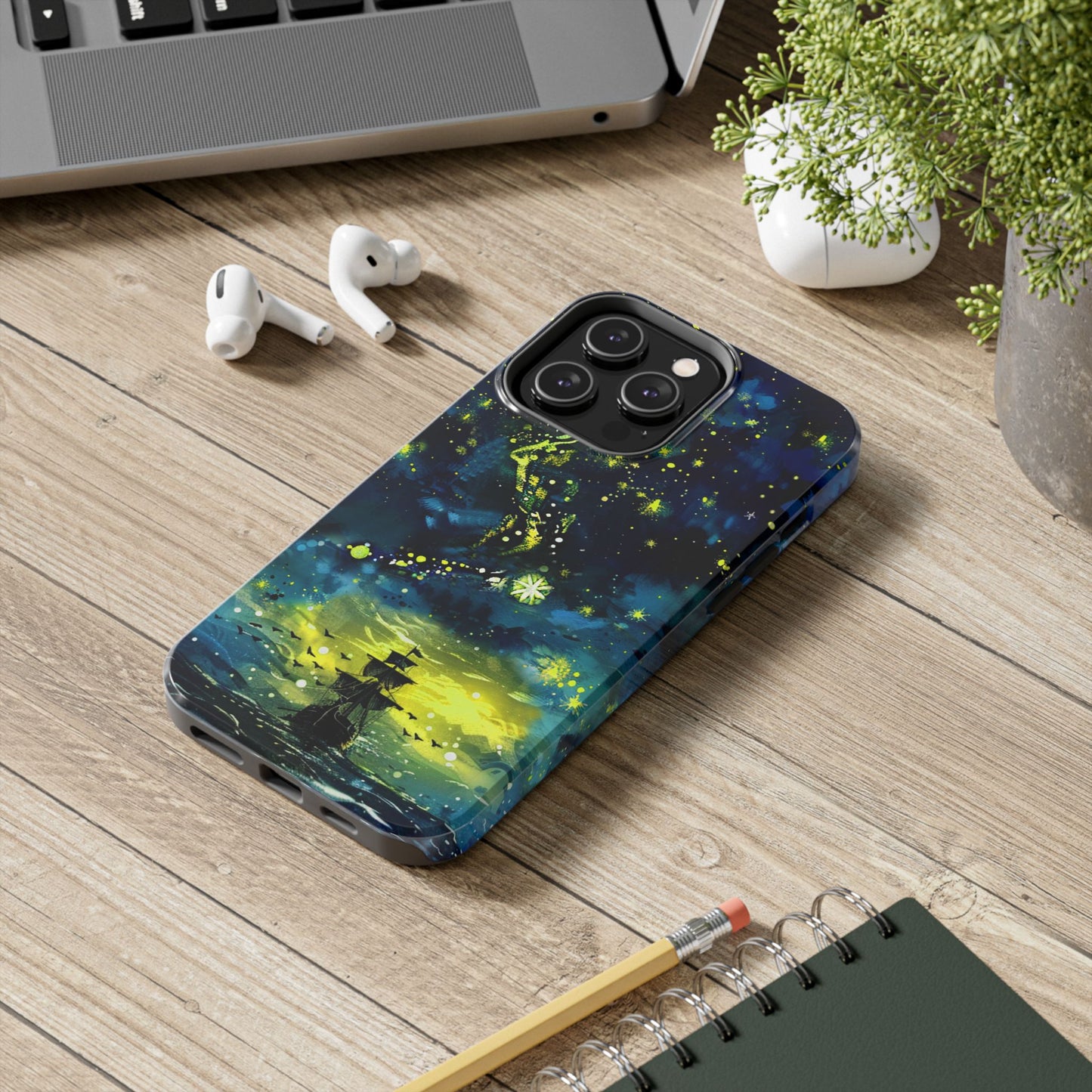 iPhone Android Starry Sky Lost Pirate Ship Phone Case