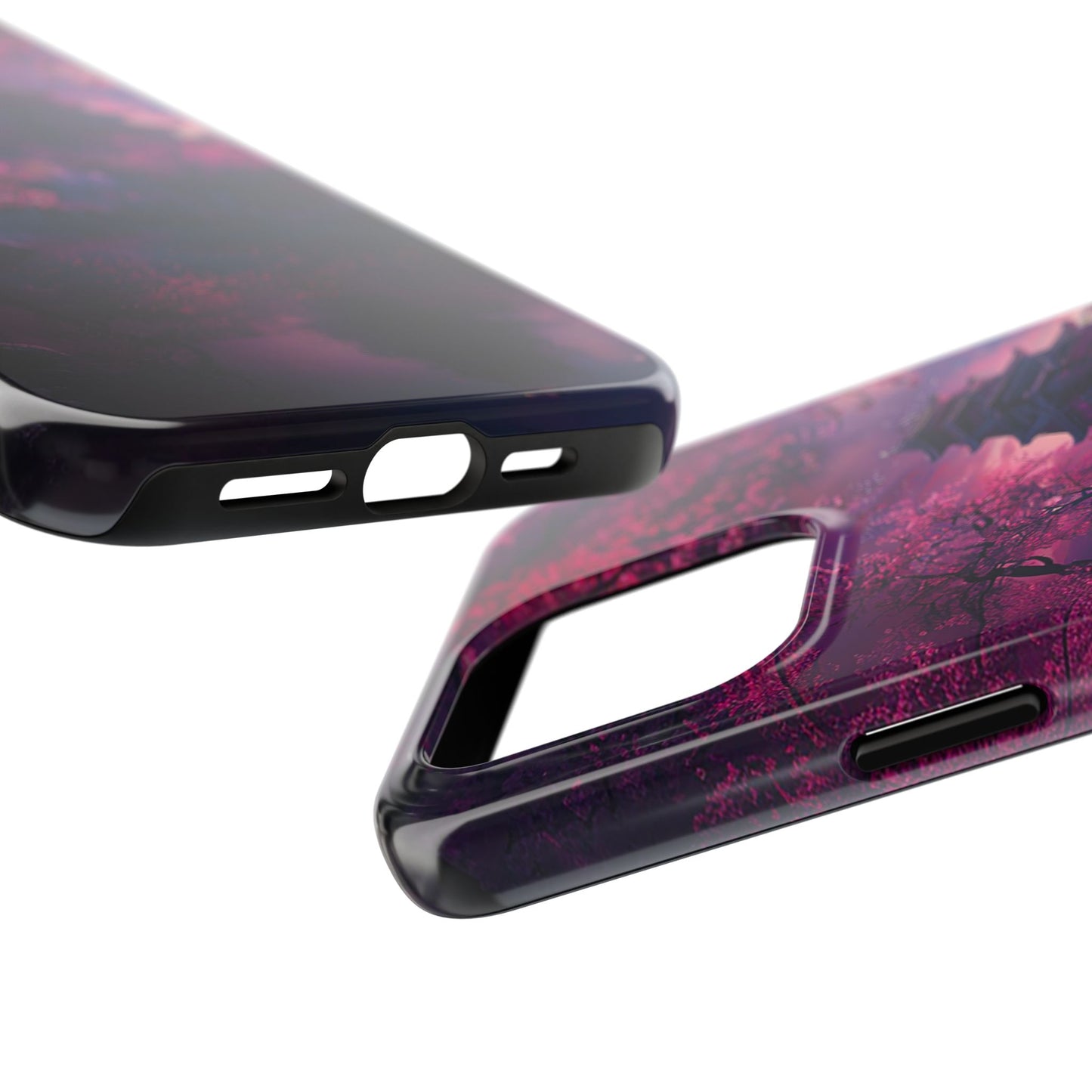 Japanese Cherry Blossum Castle Tough Phone Case iPhone Android