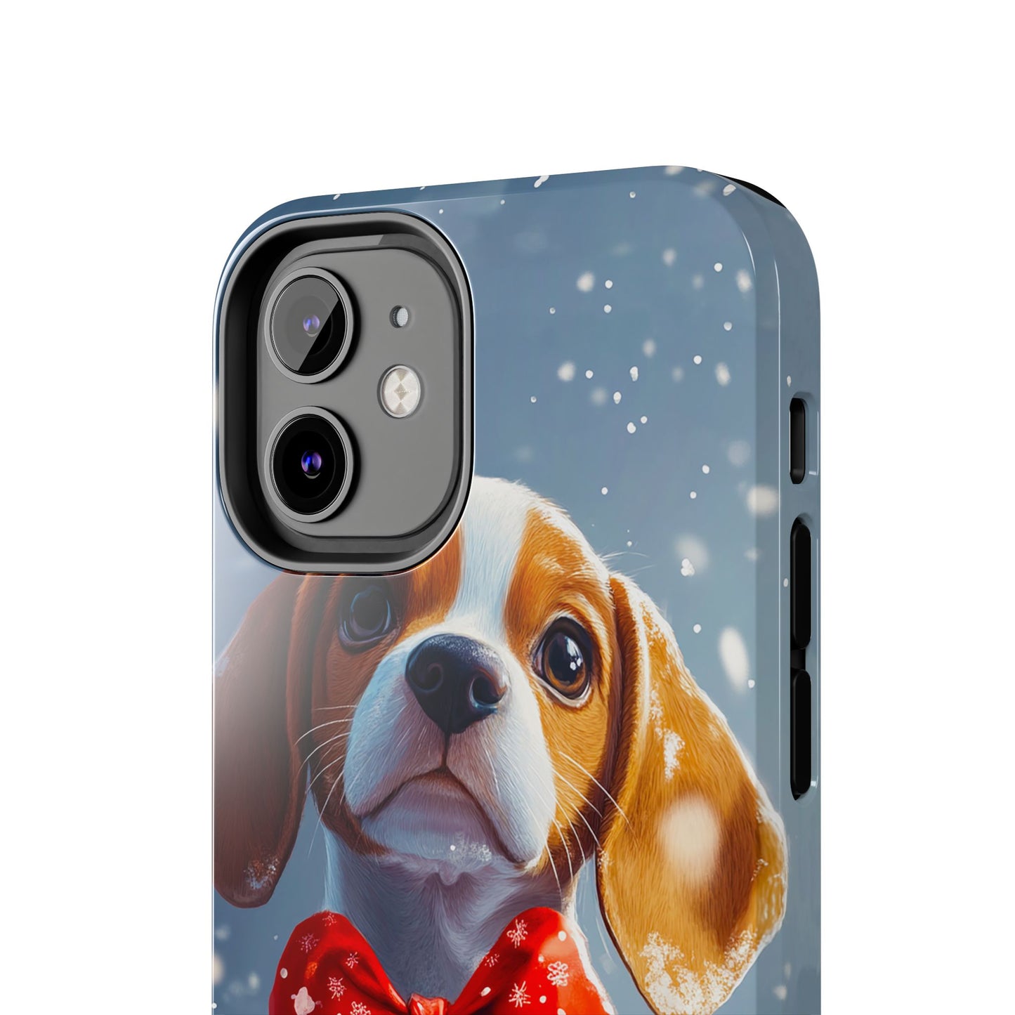 Snowy Cute Christmas Beagle Tough Phone Cases