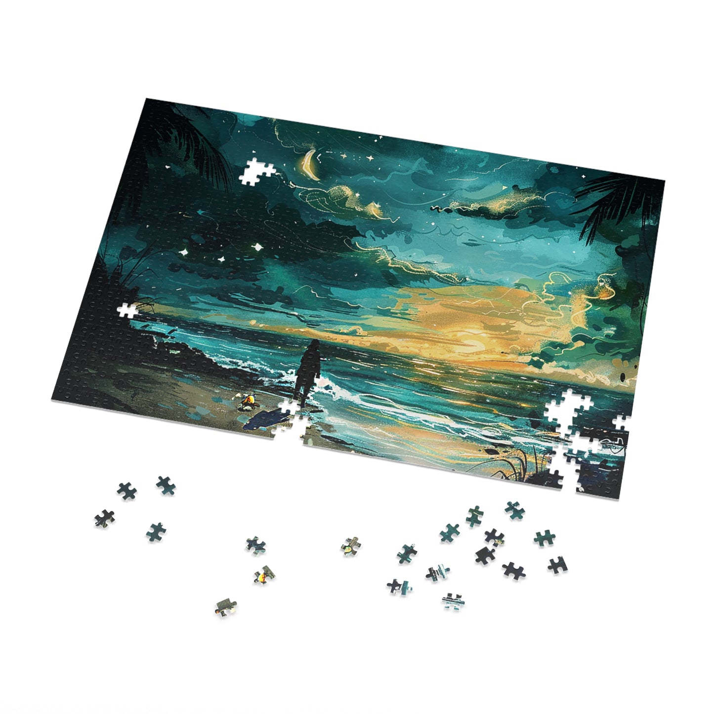 Faraway Warm Tropical Beach Jigsaw Puzzle (30, 110, 252, 500,1000-Piece)