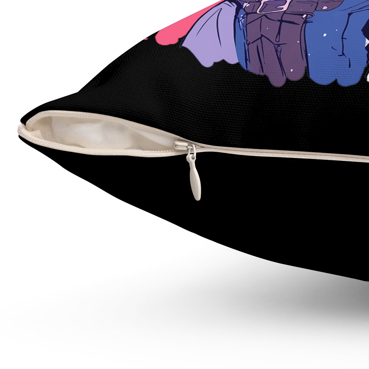 Cute Demon Princess Spun Polyester Square Pillow - Dark Fantasy Anime-Inspired Art