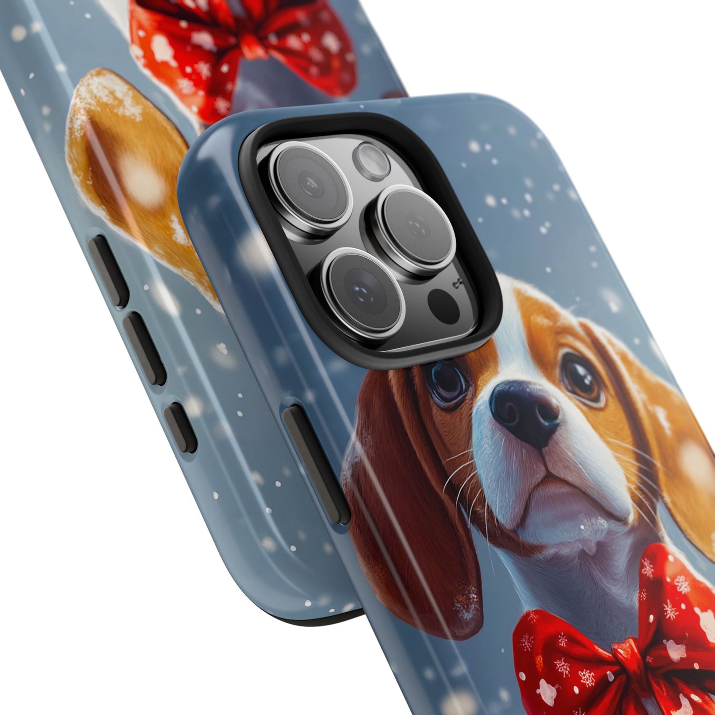 Snowy Cute Christmas Beagle Tough Phone Cases