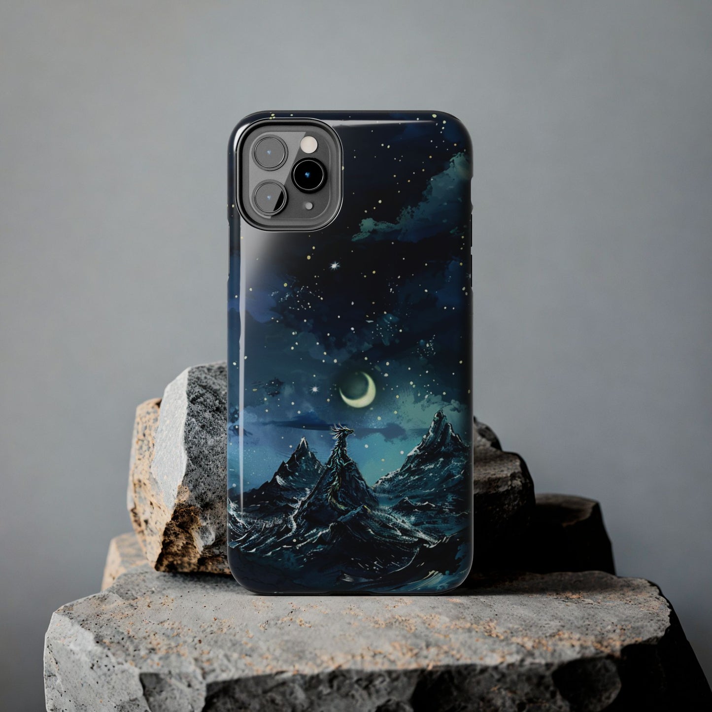 iPhone Android Fantasy Snowy Mountain Dragon Phone Case