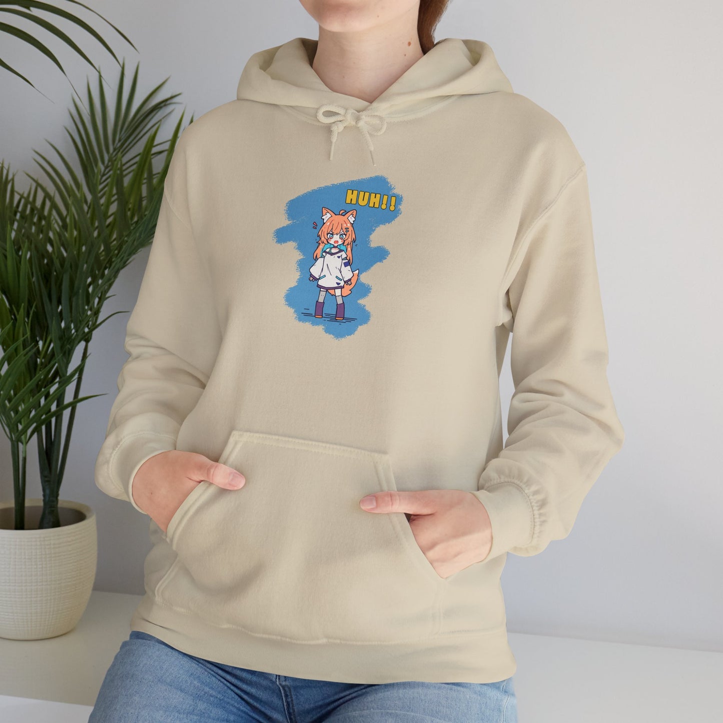 Sweet Fox Girl Huh!! Unisex - Heavy Blend⢠Hooded Sweatshirt - Vibrant Anime Style - Cute and Funny Design