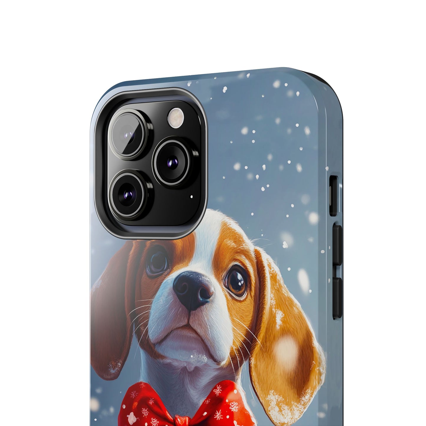 Snowy Cute Christmas Beagle Tough Phone Cases