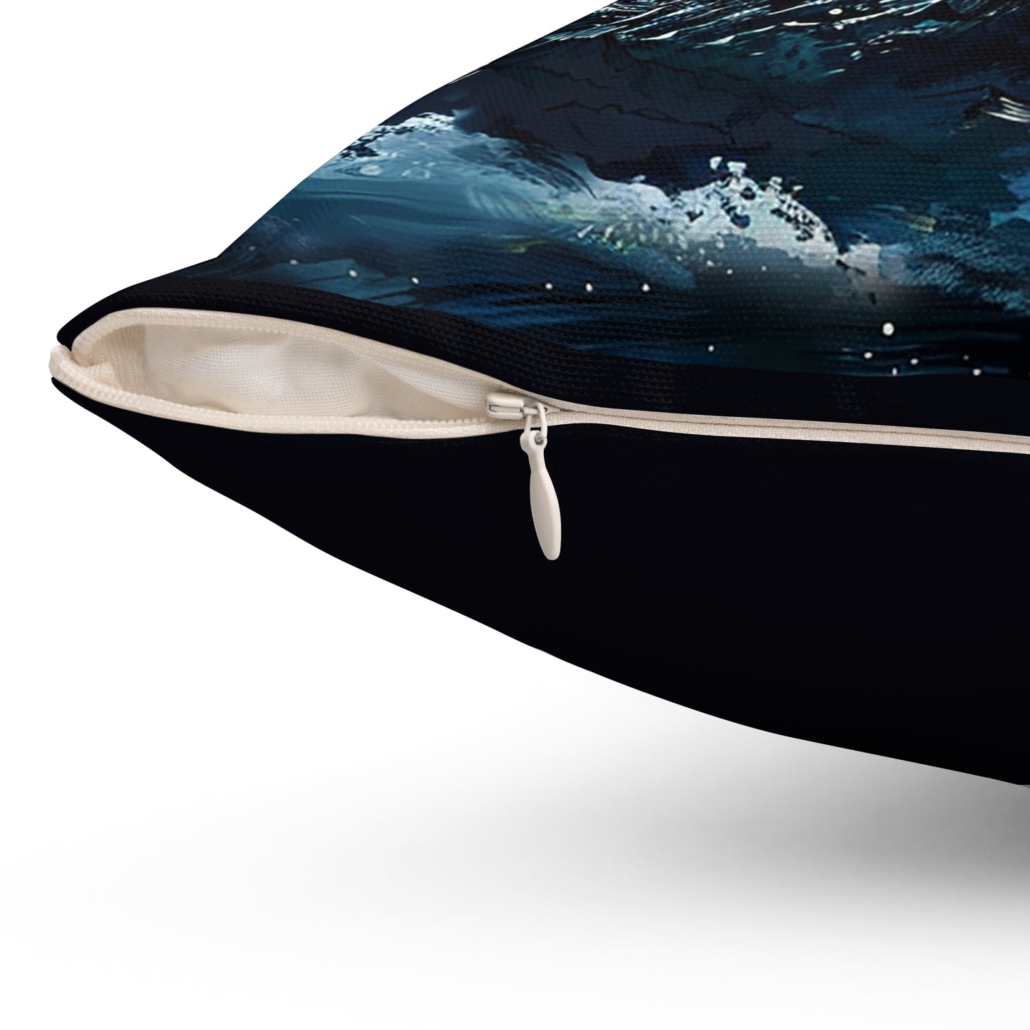 Fantasy Snowy Mountain Dragon Square Polyester Square Pillow