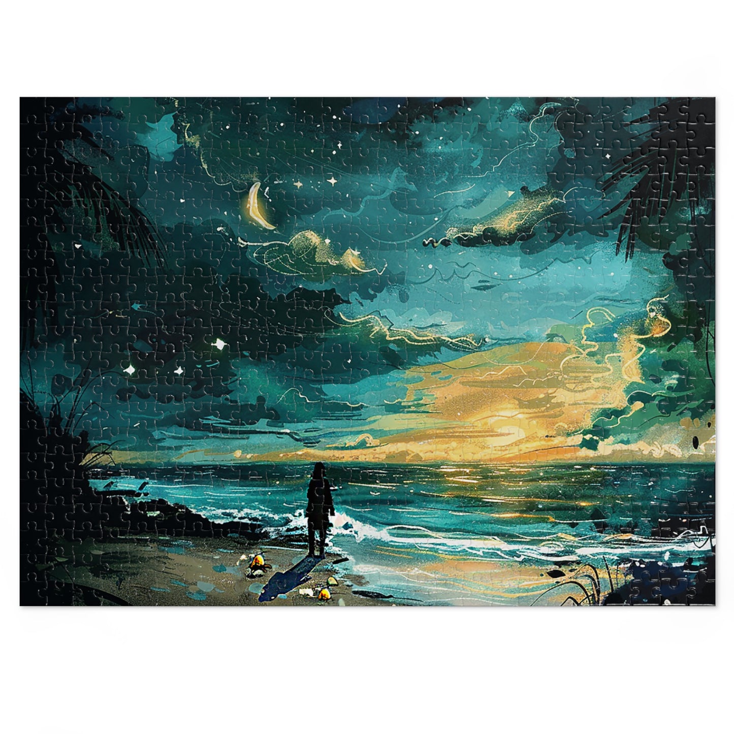 Faraway Warm Tropical Beach Jigsaw Puzzle (30, 110, 252, 500,1000-Piece)