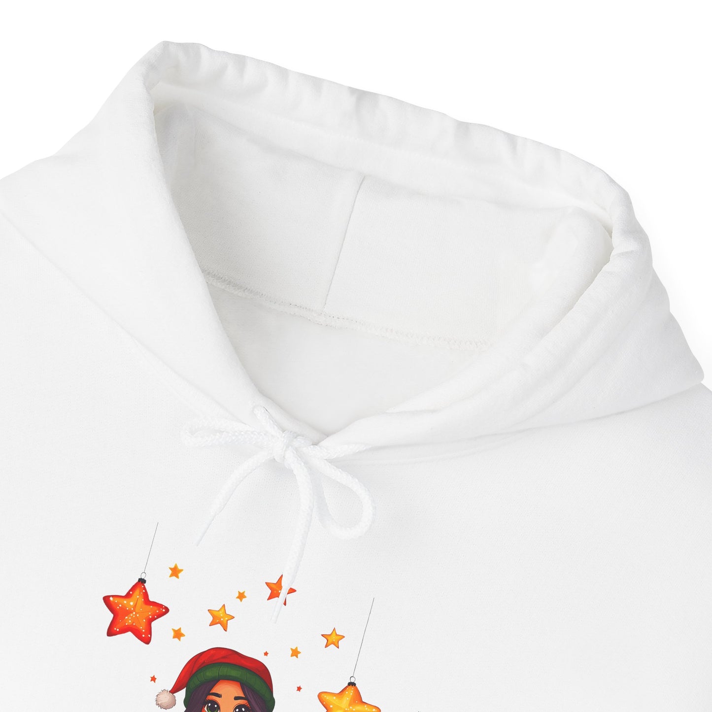 Cute Christmas Starry Ornaments Girl Unisex Heavy Blend™ Hooded Sweatshirt