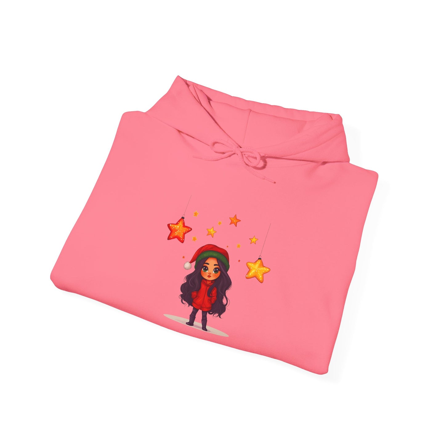 Cute Christmas Starry Ornaments Girl Unisex Heavy Blend™ Hooded Sweatshirt