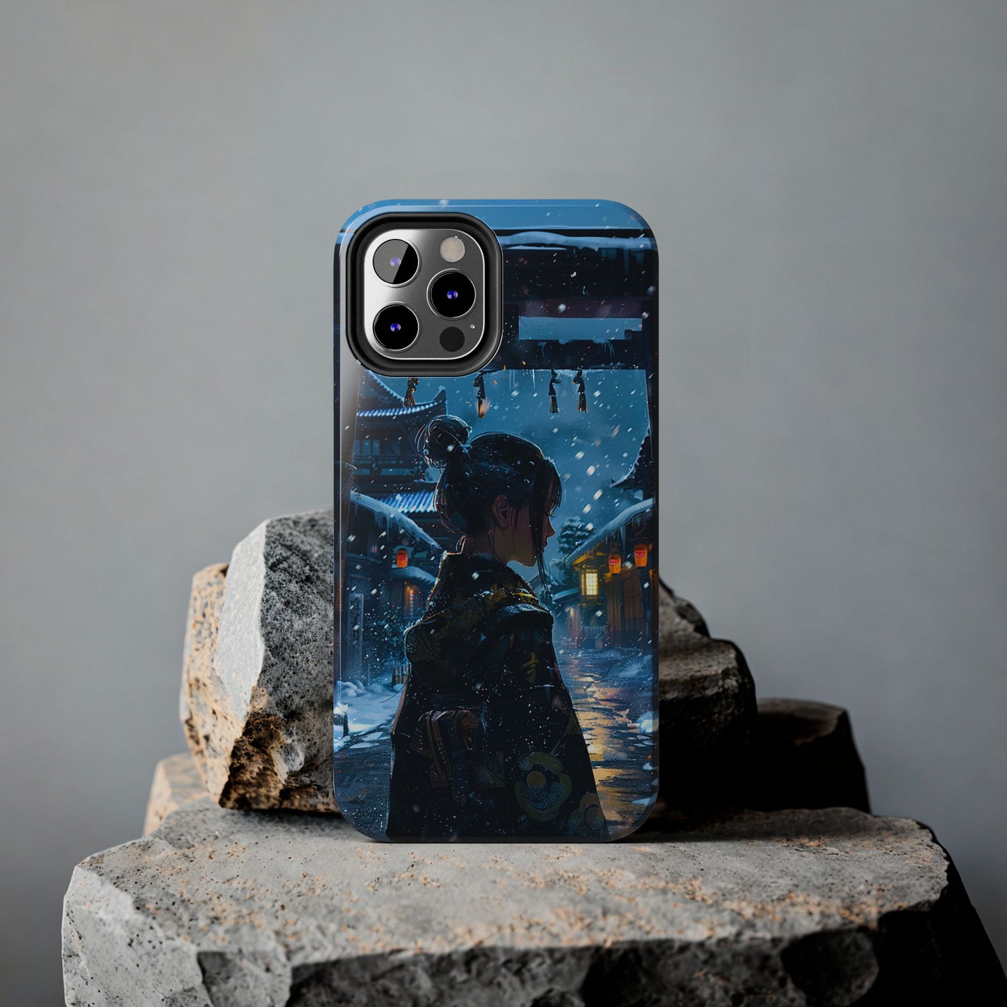 Snowy Japanese Village Tough Phone Case iPhone Android