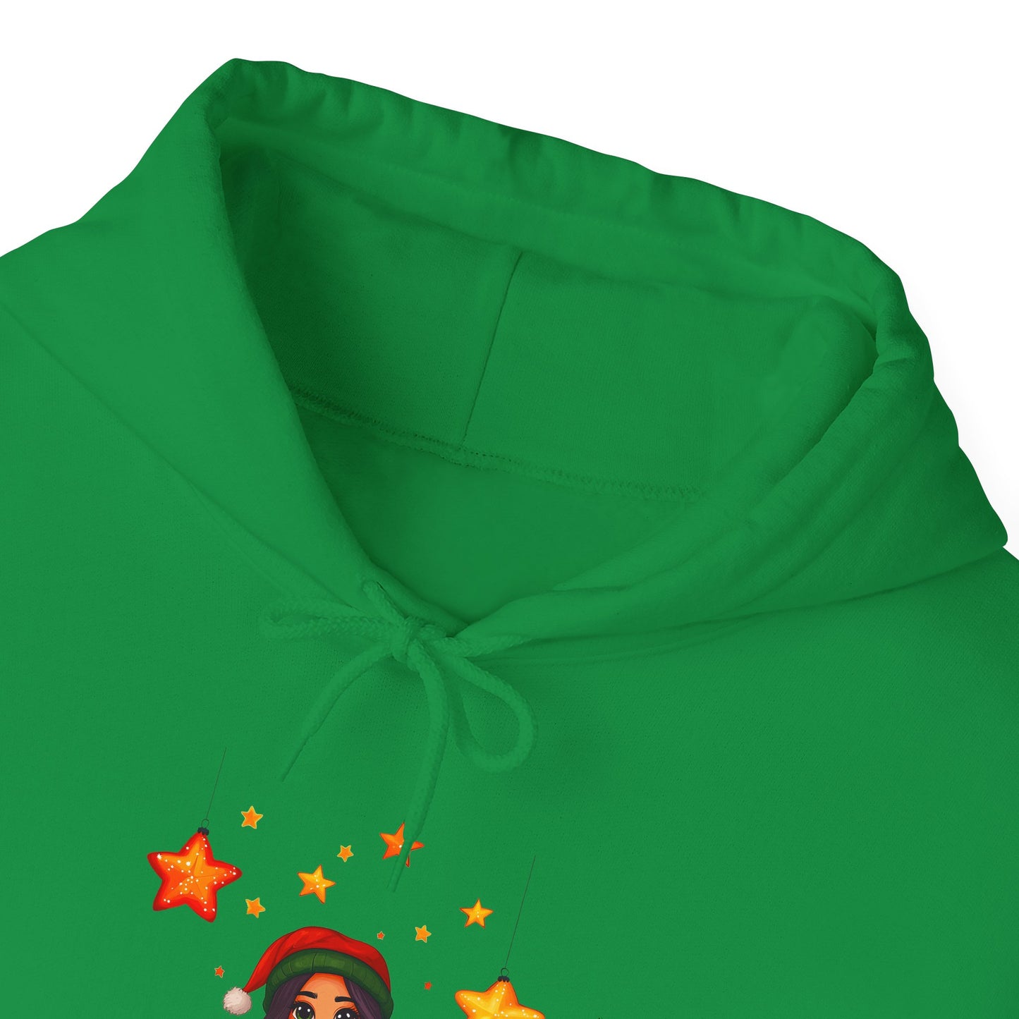 Cute Christmas Starry Ornaments Girl Unisex Heavy Blend™ Hooded Sweatshirt