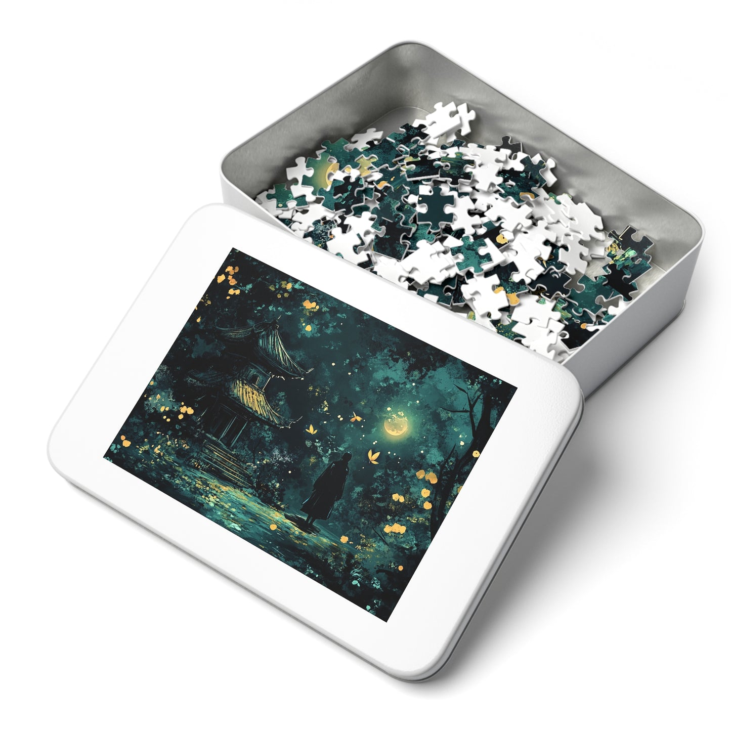 Japanese Shrine Nighttime Fantasy Jigsaw Puzzle (30, 110, 252, 500,1000-Piece)