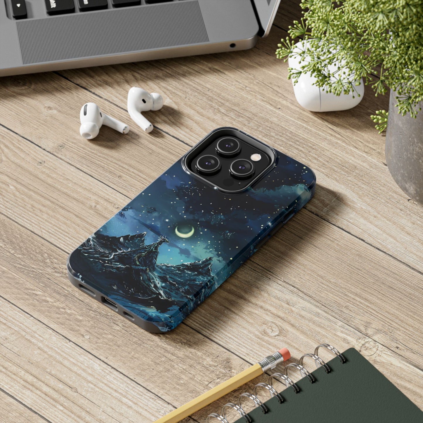 iPhone Android Fantasy Snowy Mountain Dragon Phone Case