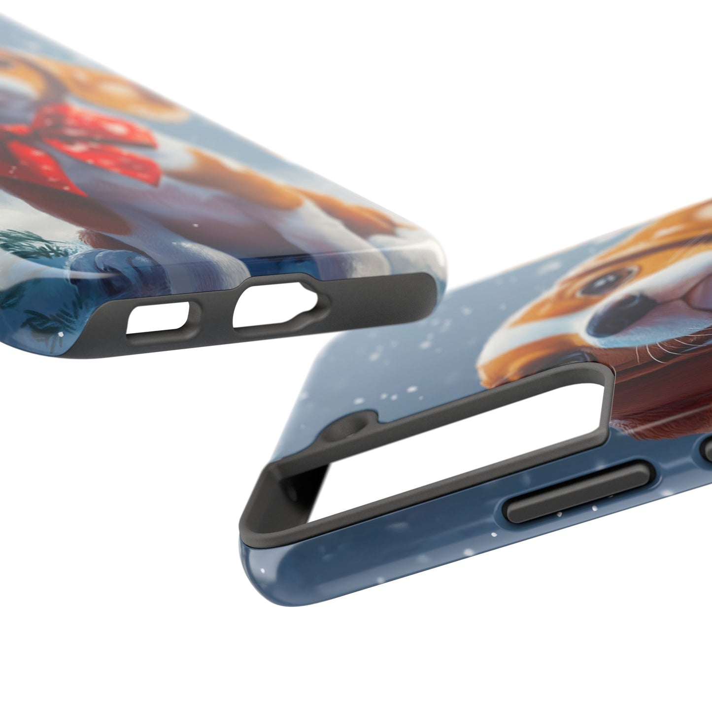 Snowy Cute Christmas Beagle Tough Phone Cases