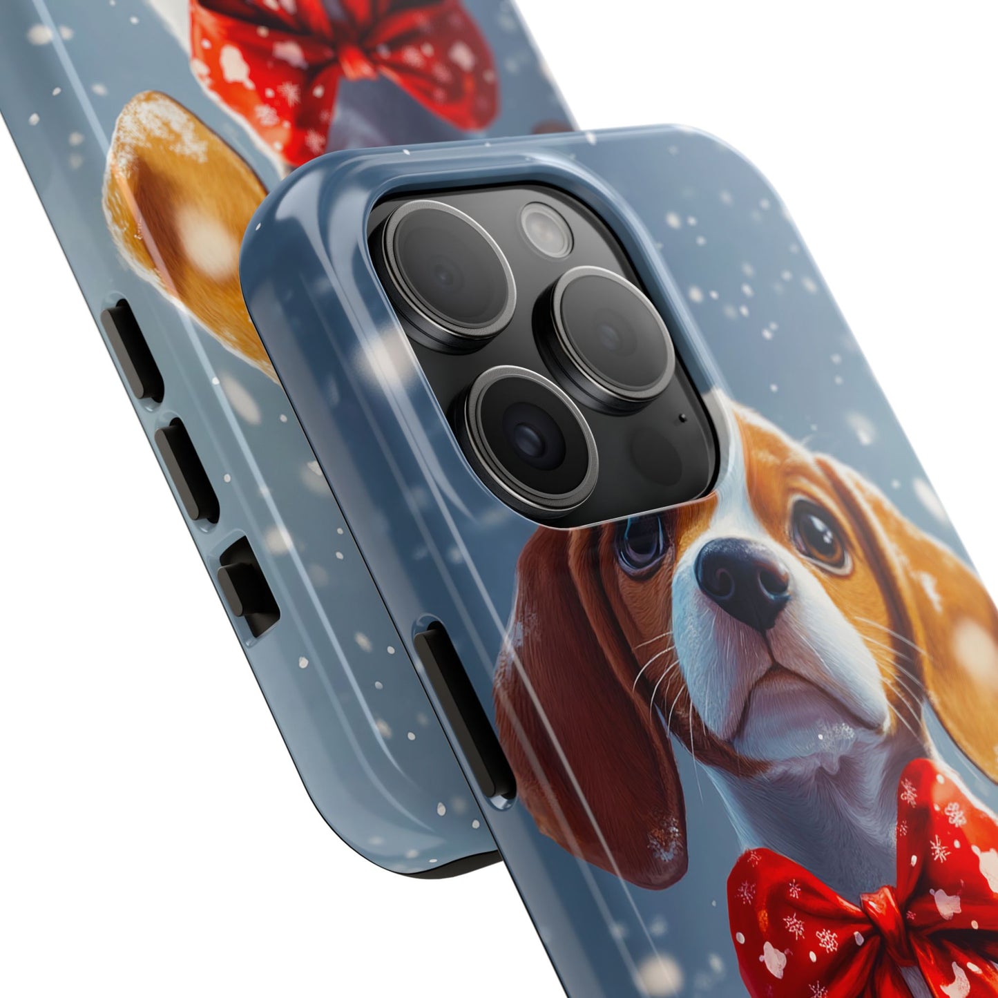 Snowy Cute Christmas Beagle Tough Phone Cases